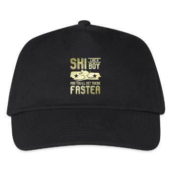 Ski Boy - Kids’ Baseball Cap - black - Front
