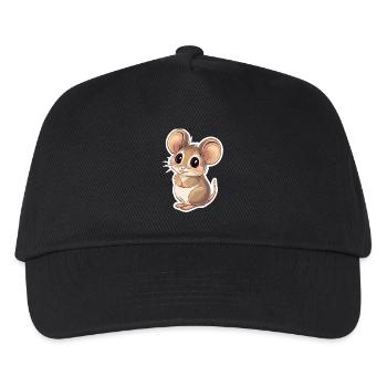 Maus - Kinder Basecap - Schwarz - Vorne