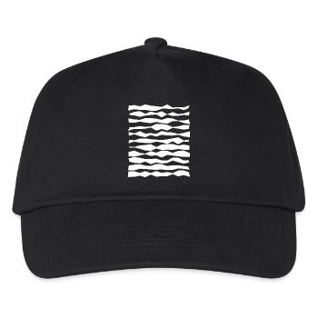 Monochrome Zigzag Stripes - Kids’ Baseball Cap - black - Front