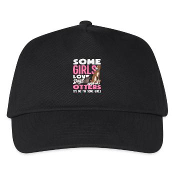 Girl I'm Some Dogs Sea Otter Cartoon - Kids’ Baseball Cap - black - Front