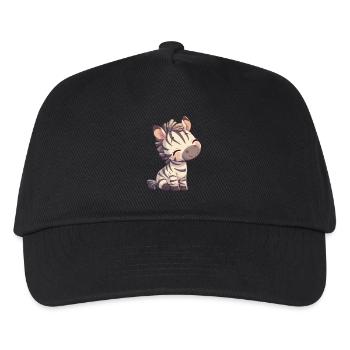 Zebras Zebra - Kinder Basecap - Schwarz - Vorne