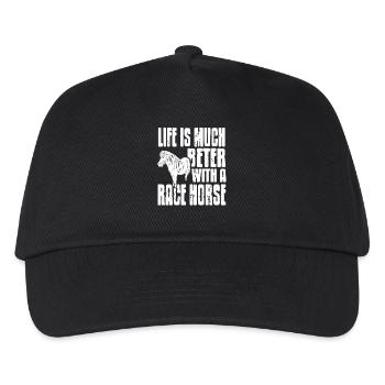 Much Better Days With My Race Horse Friend - Kids’ Baseball Cap - black - Front