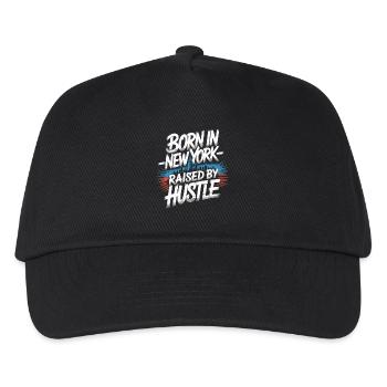Born in New York – Hustle Streetstyle - Kinder Basecap - Schwarz - Vorne
