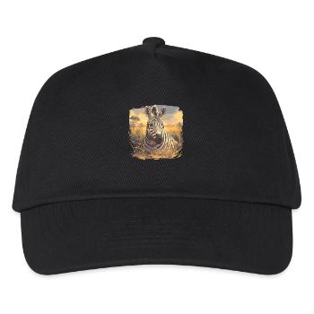 Zebras Zebra - Kinder Basecap - Schwarz - Vorne