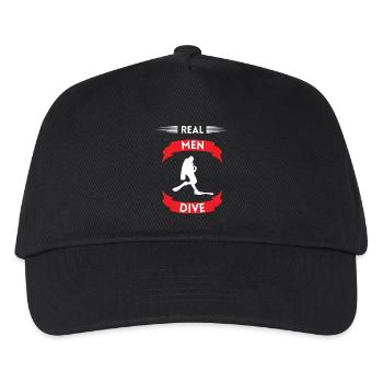 Diving Real Men - Kids’ Baseball Cap - black - Front