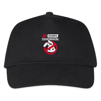 Protection des animaux STOP AUX TESTS SUR LES ANIMAUX CONTRE LES TESTS - Casquette de baseball Enfant - noir - Devant
