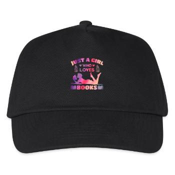 Just a girl who loves books - Kids’ Baseball Cap - black - Front