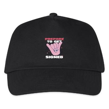 ASL Sign Language Prepare To Get Signed - Kids’ Baseball Cap - black - Front