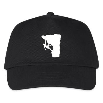 Climber on the ledge - Kids’ Baseball Cap - black - Front