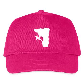 Kletterer am Felsvorsprung - Kinder Basecap - Fuchsia - Vorne