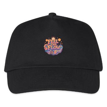 Psychedelic Retro – Feel the Flow - Kids’ Baseball Cap - black - Front