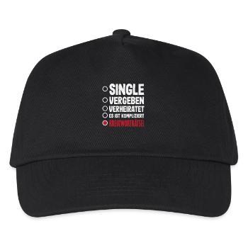 Single Vergeben Kreuzworträtsel Humor - Kinder Basecap - Schwarz - Vorne
