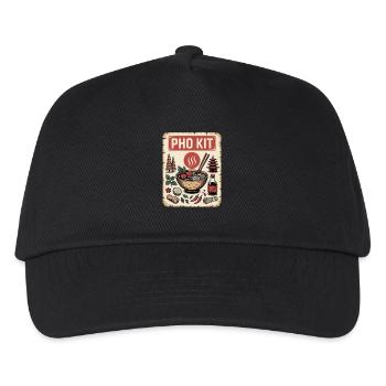 PHO KIT Soupe vietnamienne aux nouilles pho - Casquette de baseball Enfant - noir - Devant