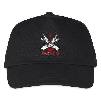 I Speak Rock 'n Roll Rock Band Guitar Music - Kids’ Baseball Cap - black - Front