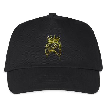 Gaming King Controller Gold Lines Gambler Motif - Kids’ Baseball Cap - black - Front