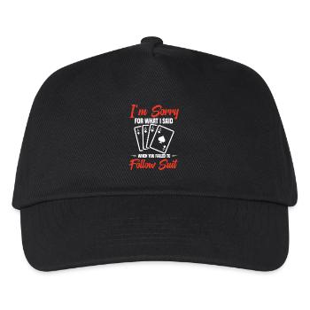 Es Tut Mir Leid, Was Ich Gesagt Habe, Als Ich - Kinder Basecap - Schwarz - Vorne
