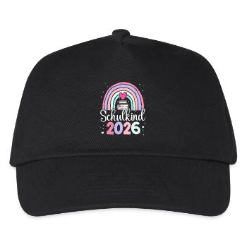 Écolier 2026 Arc-en-ciel - Casquette de baseball Enfant - noir - Devant
