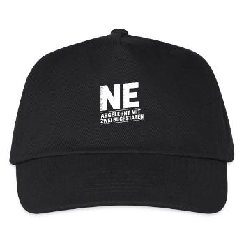 NE? Cooles Ablehnungs-Shirt mit klarer Ansage - Kinder Basecap - Schwarz - Vorne