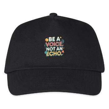 Be a Voice – Encouragement Saying in Retro Style - Kids’ Baseball Cap - black - Front