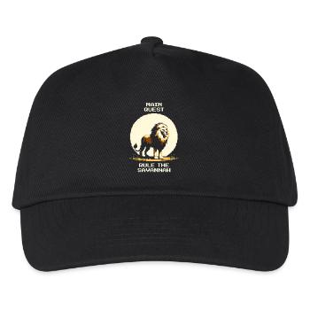 Main Quest: Rule the Savannah | Lion Wilderness - Kids’ Baseball Cap - black - Front