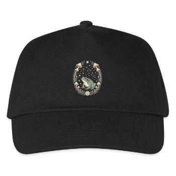 Frog Astrology and Mushroom Pattern Magic - Kids’ Baseball Cap - black - Front