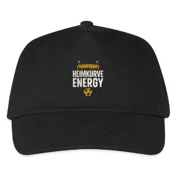 Heimkurve Energy – Fußballfan Design - Kinder Basecap - Schwarz - Vorne
