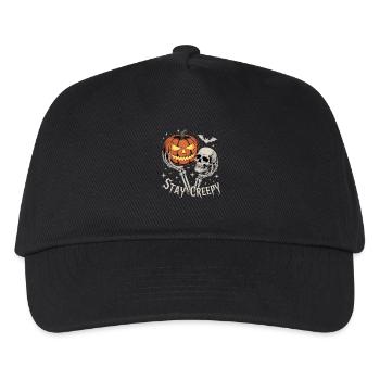 Stay Creepy, Stay Creepy Halloween Theme - Kids’ Baseball Cap - black - Front