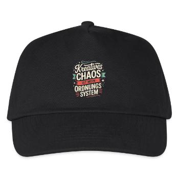 Kreatives Chaos ist mein Ordnungssystem - Kinder Basecap - Schwarz - Vorne