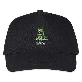 Verfall.exe running | Retro Arcade Dystopia - Kids’ Baseball Cap - black - Front