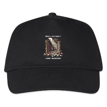 NPCs gone, lore stays | Post-apocalyptic - Kids’ Baseball Cap - black - Front