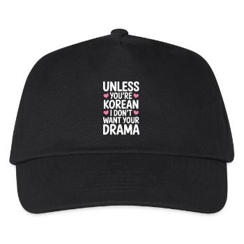 Unless you're Korean K-drama - Kids’ Baseball Cap - black - Front