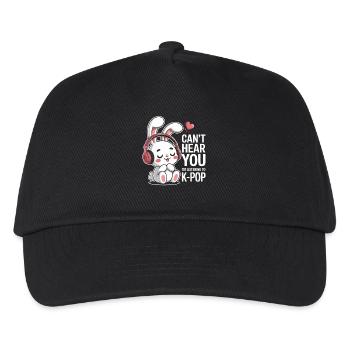 Kann Dich Nicht Hören, Höre K-Pop - Kinder Basecap - Schwarz - Vorne