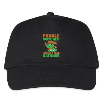 Frog Catcher Puddle Watcher Life Of A Frog - Kids’ Baseball Cap - black - Front