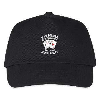 Wrinkles or Laundry: Card Humor - Kids’ Baseball Cap - black - Front