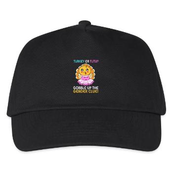 Thanksgiving Gender Reveal Mom-to-be - Kids’ Baseball Cap - black - Front