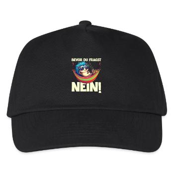 Before you ask No Hedgehog Bad mood - Kids’ Baseball Cap - black - Front