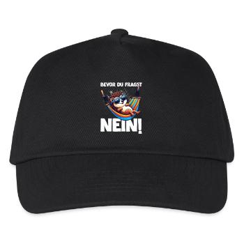 Bevor Du Fragst Nein Igel Schlechte Laune - Kinder Basecap - Schwarz - Vorne
