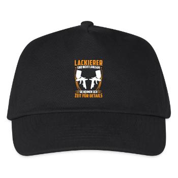 Lackierer ist langsam Fahrzeuglackierer - Kinder Basecap - Schwarz - Vorne