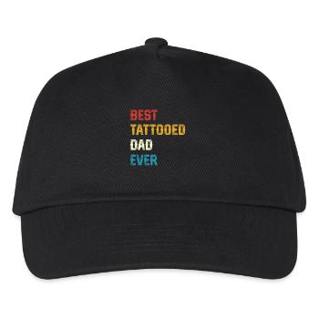 Meilleur papa tatoué de tous les temps - Casquette de baseball Enfant - noir - Devant