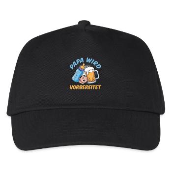 Dad-to-be DADDY IS PREPARED Funny - Kids’ Baseball Cap - black - Front