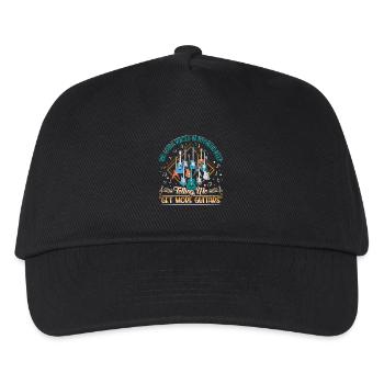 Guitar Guitar Player Musician Guitarist - Kids’ Baseball Cap - black - Front