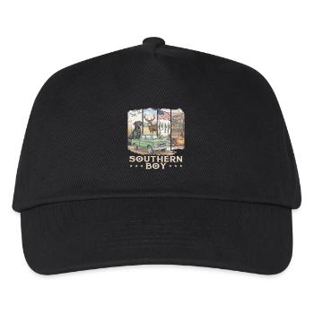 Southern Boy Labrador Duck Hunting Scene - Kids’ Baseball Cap - black - Front