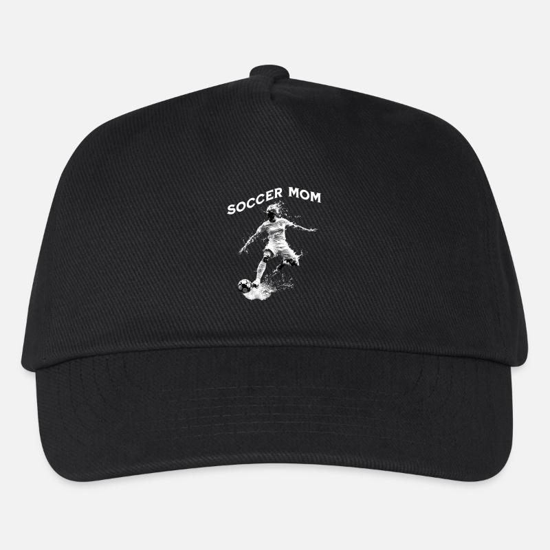 Soccer Mom Fußball Design - Kinder Basecap - Schwarz