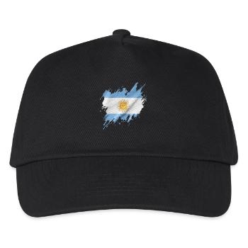 Flag of Argentina, torn style - Kids’ Baseball Cap - black - Front
