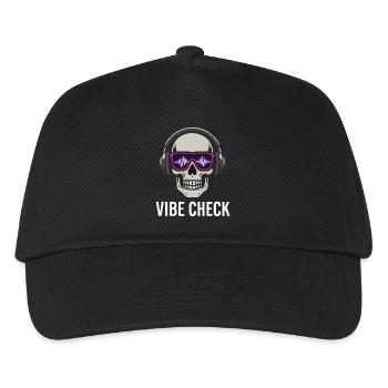 Crâne Neon Vibe Check – Skull Edition - Kinder Basecap - Schwarz - Vorne