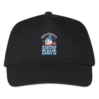 Proud Supporter Of Snow Days Snow Day Winter - Kinder Basecap - Schwarz - Vorne