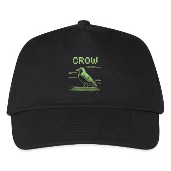 T-shirt rétro Pixel Crow dans le style 8 bits - Casquette de baseball Enfant - noir - Devant