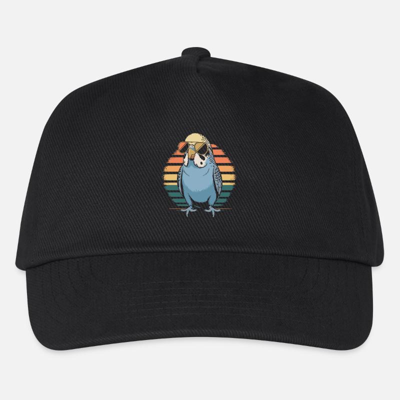 Wellensittich - Kinder Basecap - Schwarz