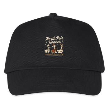 North Pole Honker Goose Christmas Funny Santa - Kids’ Baseball Cap - black - Front