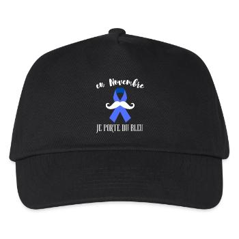 In November I wear November blue - Kids’ Baseball Cap - black - Front